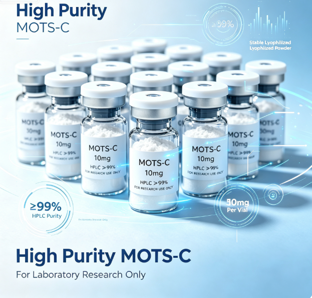 MOTS-C Mitochondrial Derived Peptide Lyophilized Powder 10mg High Purity Fat Loss Anti Aging Improve Endurance
