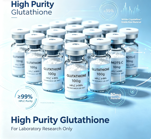 Glutathione Reduced L-Glutathione 99% High Purity Antioxidant Whitening Raw Material Powder