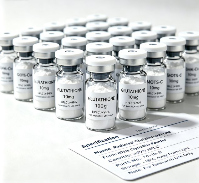 Glutathione Reduced L-Glutathione 99% High Purity Antioxidant Whitening Raw Material Powder